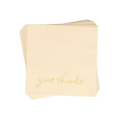 Thanksgiving 20ct Give Thanks Lunch Napkins - Spritz™ | Target