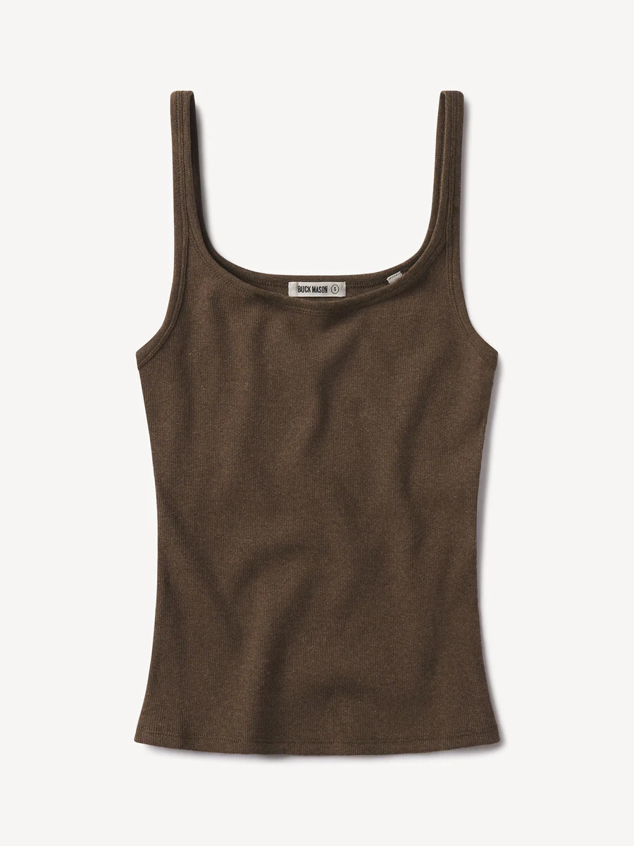 Marled River Rock Surplus Rib Scoop Neck Tank - Buck Mason- Modern American Classics | Buck Mason