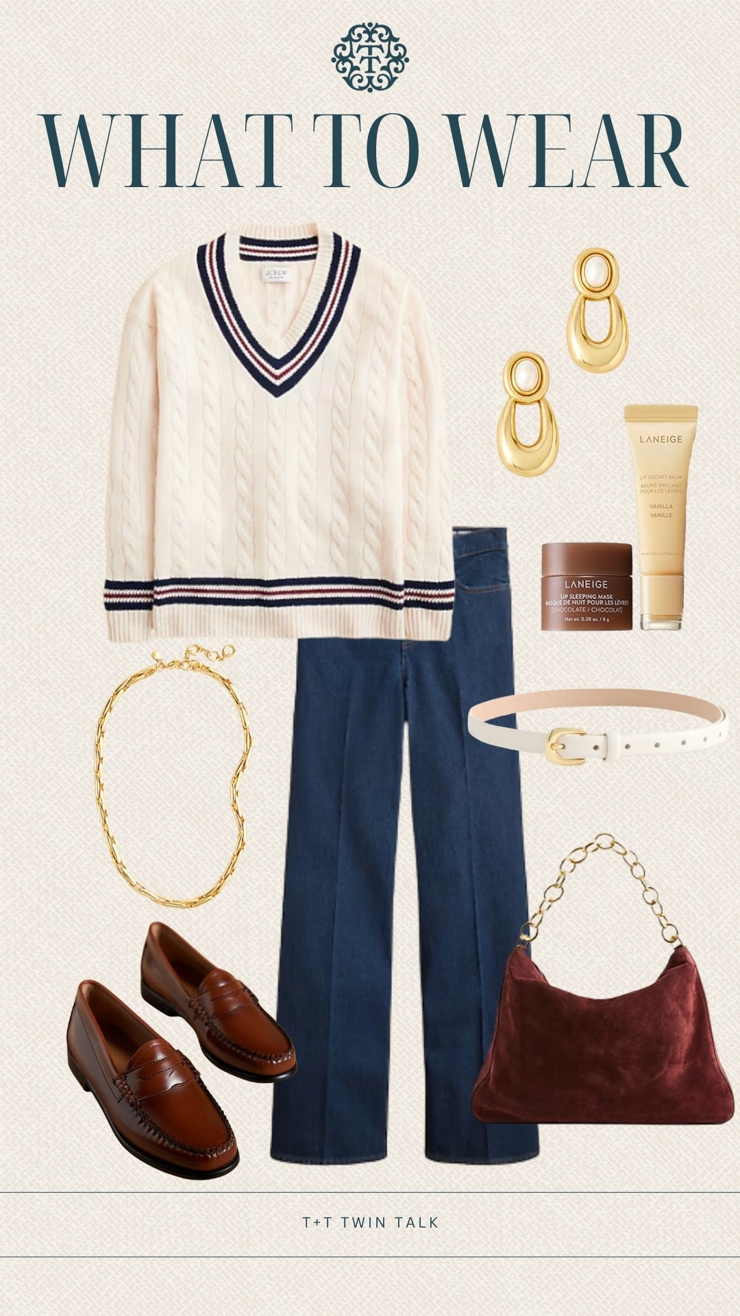 What to wear! We love this look for fall that is perfect to wear to brunch or while running errands! The v-neck sweater from J.Crew would also look great layered over a collared button down top. 

#LTKItBag #LTKStyleTip #LTKShoeCrush