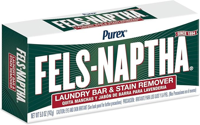 Fels Naptha Laundry Bar and Stain Remover, 5 Ounce | Amazon (US)