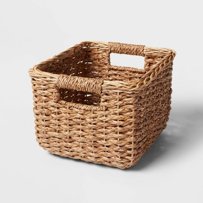 Small Braided Seagrass Crate - Brightroom™: Handwoven Storage Basket, Khaki, Fits 11" Cube System, Nest Certified | Target
