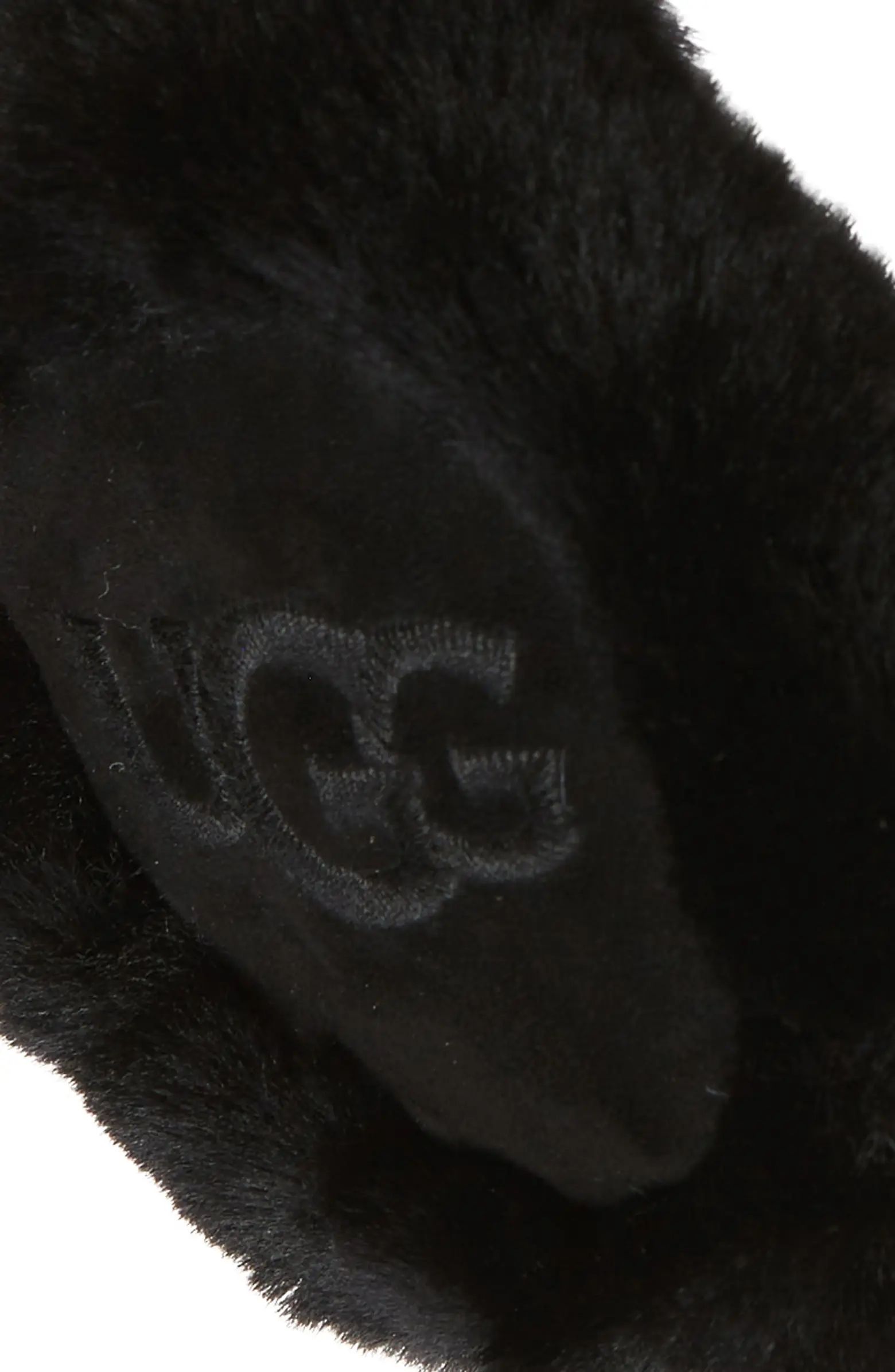 Logo Embroidered Genuine Shearling Earmuffs | Nordstrom
