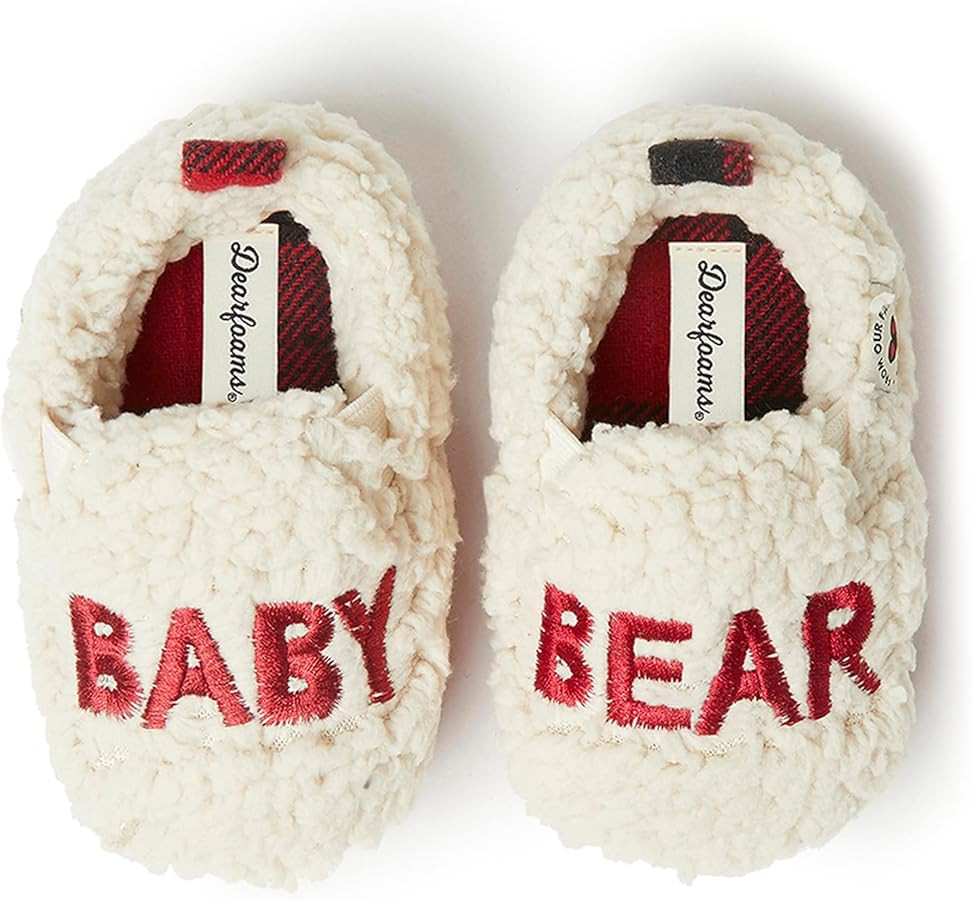 Dearfoams Baby & Kids' Bear Matching Family Slipper Christmas Gifts | Amazon (US)
