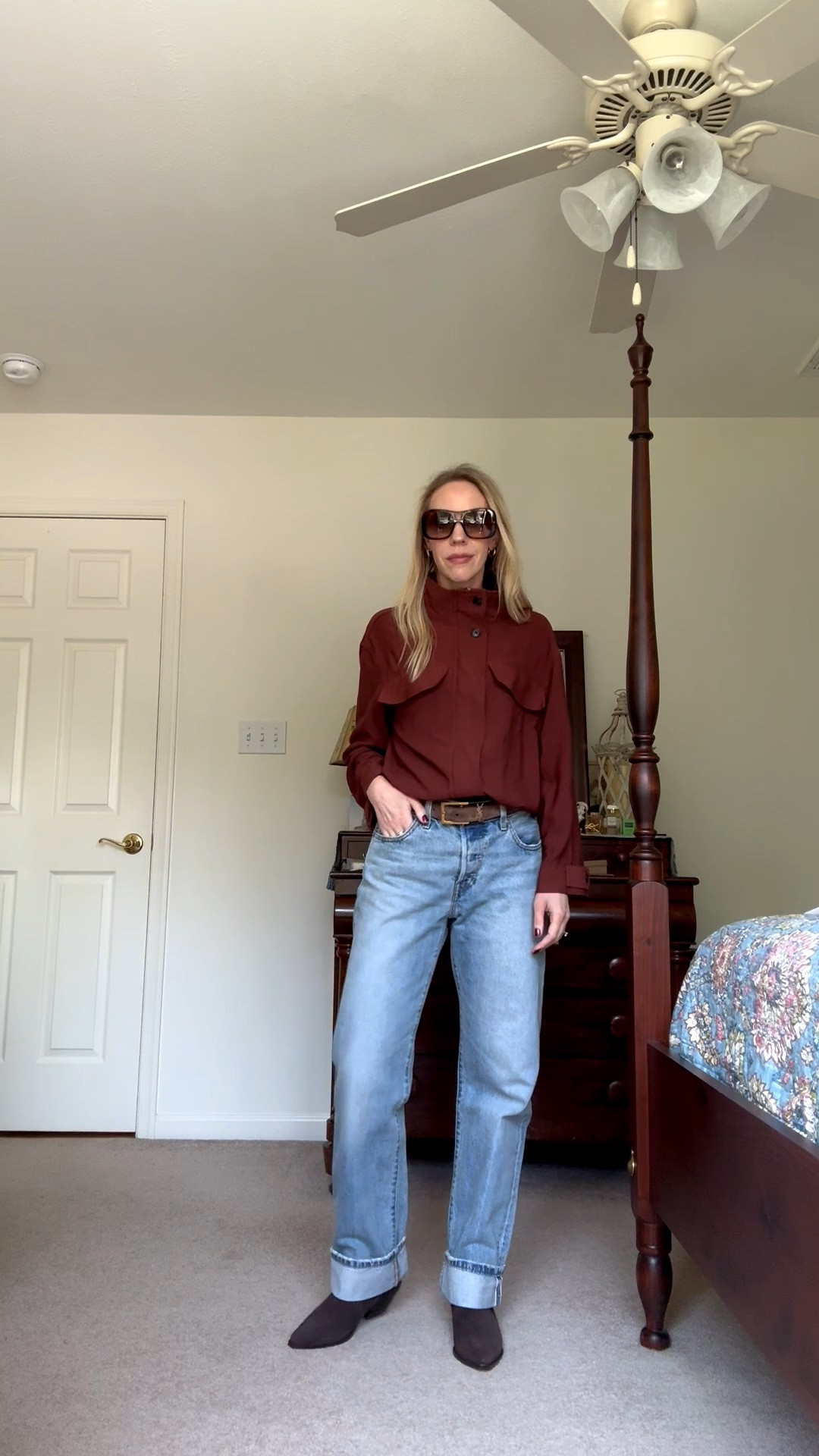 Funnel neck jacket under $50 - love this rust red color

#LTKSeasonal #LTKOver40 #LTKSaleAlert