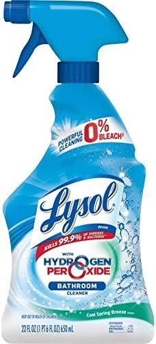 Lysol with Hydrogen Peroxide Bathroom Cleaner, Cool Spring Breeze, 22 Fl Oz | Amazon (US)