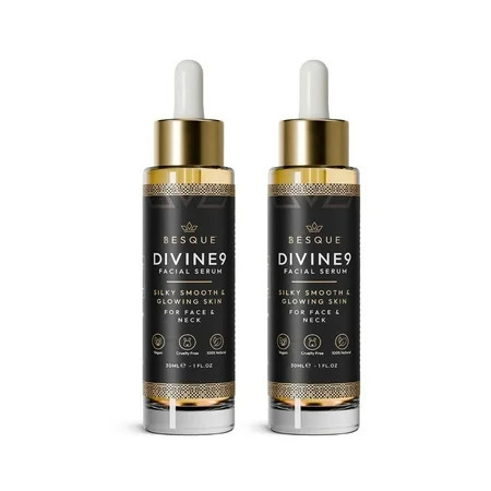 Besque DIVINE9 Firming Rejuvenation Facial Serum, Reduces Inflammation, Deeply Nourishing, Hydrating and Reparative Serum, Prevents Outbreaks, 2 Pack (1 FI Oz) | Walmart (US)