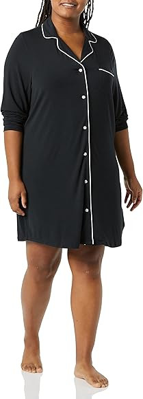 Amazon Essentials Women's Piped Nightshirt (Available in Plus Size) | Amazon (US)