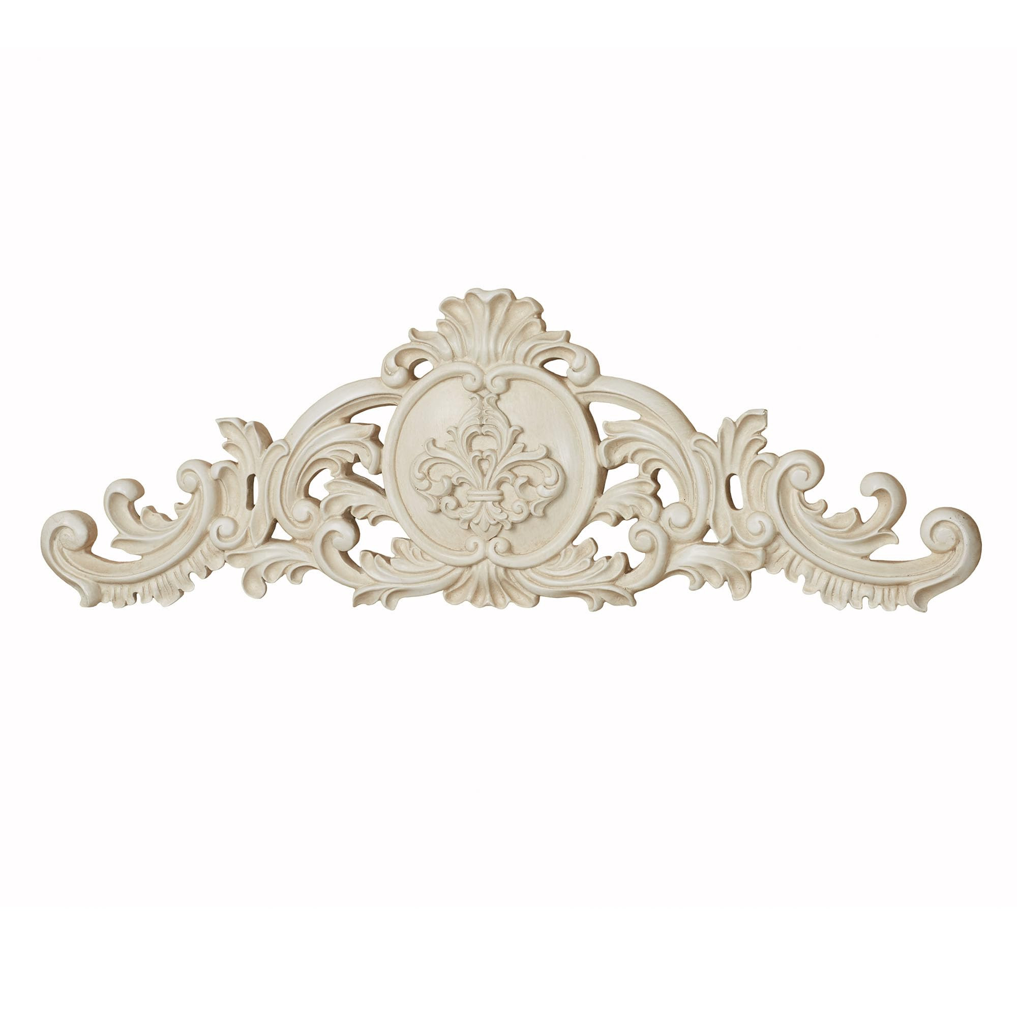 Touch of Class Kingsley Fleur Wall Topper Antique White - Scrolling Acanthus Leaves - | Amazon (US)