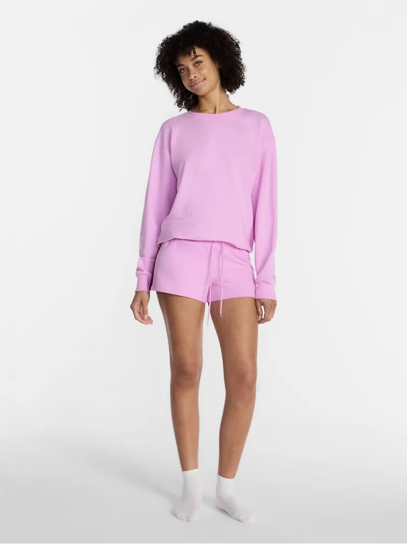 No Boundaries Sleepwear Top with Long Sleeves, Women\u2019s XXS-3X | Walmart (US)
