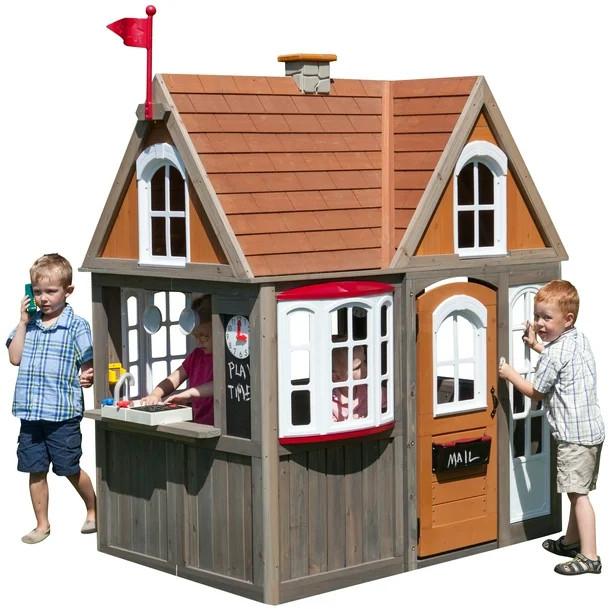 Cedar Summit by KidKraft Greystone Cottage Playhouse with EZ Kraft Assembly™ | Walmart (US)
