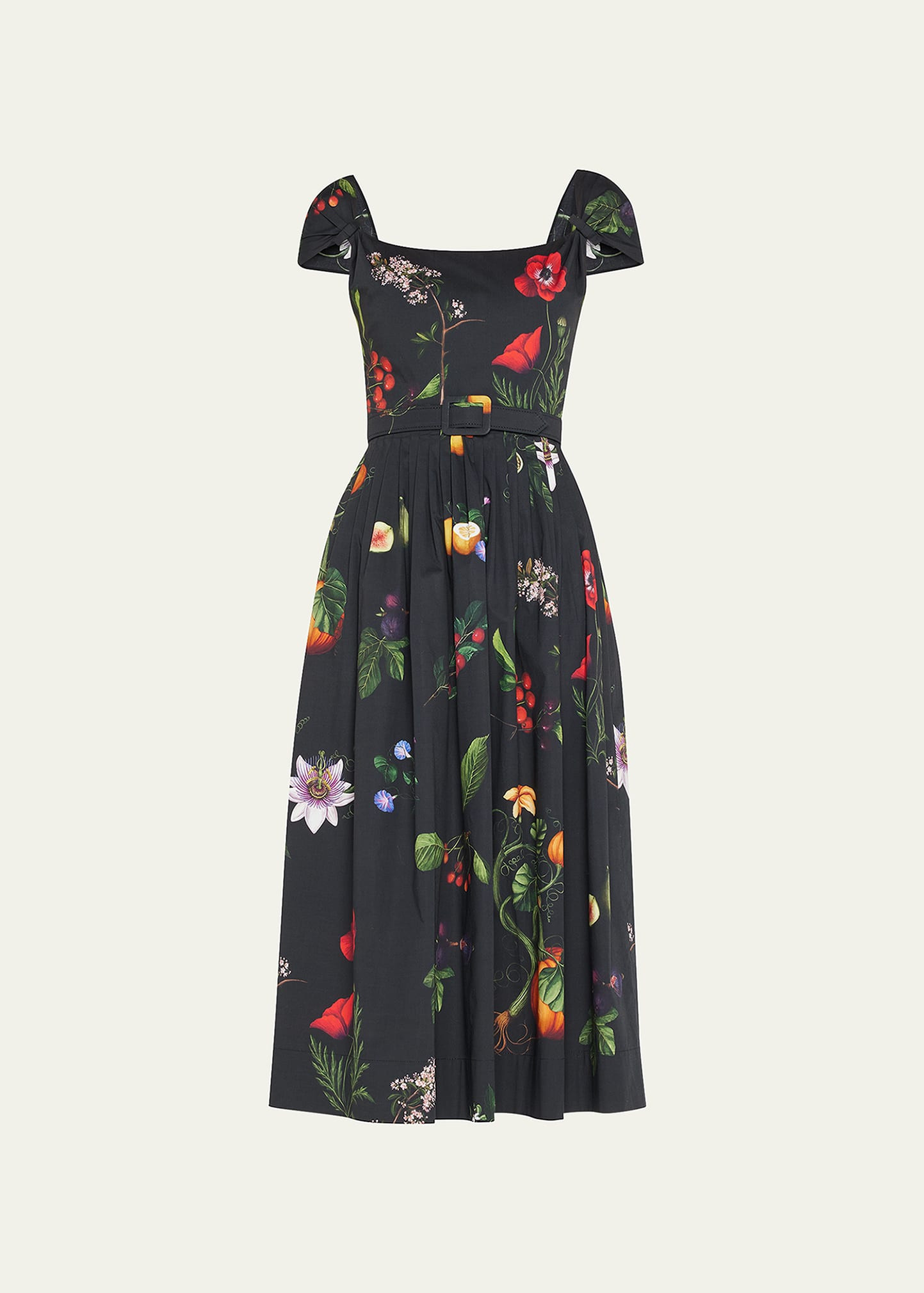 Oscar de la Renta Garden Floral Poplin Dress | Bergdorf Goodman