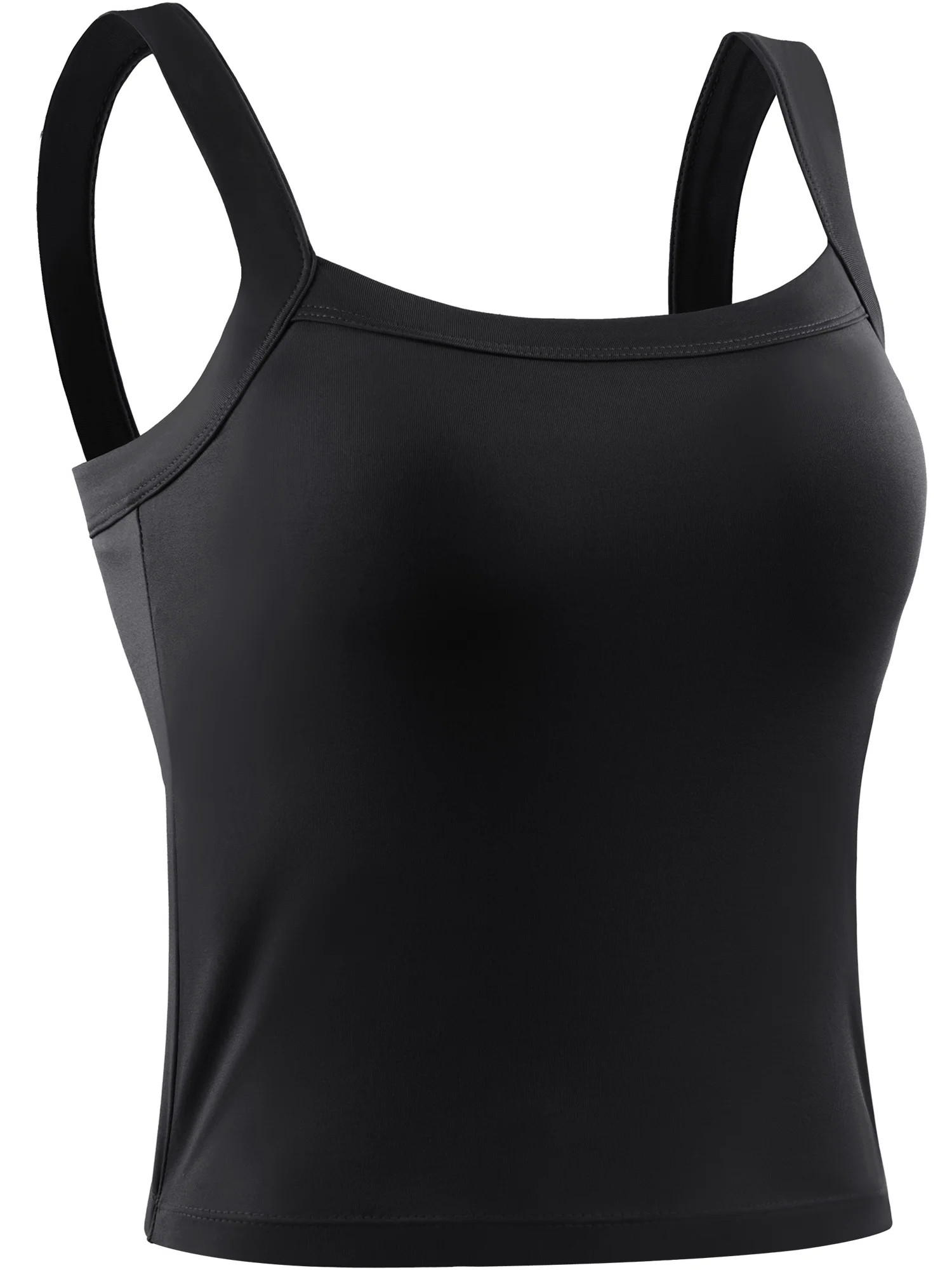 NELEUS Womens Athletic Cropped Tank Top with Built in Bra Camisole for Layer Stretch Wider Strap,... | Walmart (US)