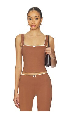 MAJORELLE Romie Top in Chocolate Brown from Revolve.com | Revolve Clothing (Global)