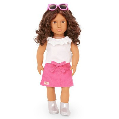 Our Generation Valentina 18'' Fashion Doll Frilly Top & Pink Skirt Outfit | Target