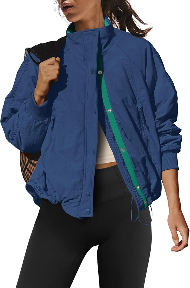 LAMISSCHE Oversized Fleece Lined Jacket Zip up Windbreaker Jacket Long Sleeve Casual Winter Coats... | Amazon (US)