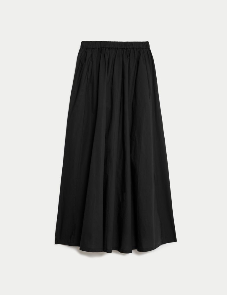 Pure Cotton Pleated Midi Skirt | Marks & Spencer (UK)