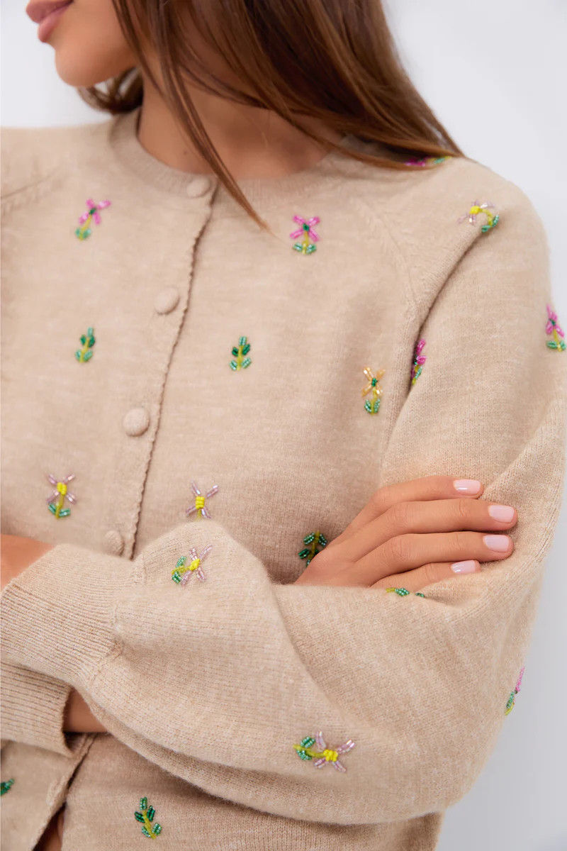 Multi Floral Embellishment Elsie Cardigan | Tuckernuck (US)