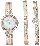 Anne Klein Women's Premium Crystal Accented Watch and Bracelet Set, AK/3202RGST | Amazon (US)