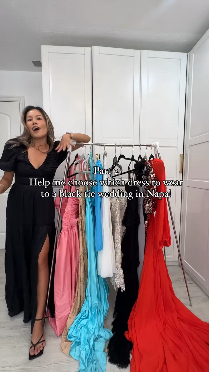 Help me decide which dress to wear to a black tie wedding in Napa! With temperatures hitting over 90 degrees, I need something airy and cool while the guys melt in their suits 🥵. In my last video, I shared how I’m shopping my own closet instead of buying new to fill a void. Check out my selections and let me know your favorite!
Dresses @revolve #revolveme #weddingfashion #blacktieelegance #shopyourcloset #weddingguestdresses #helpmechoose

#LTKParties #LTKWedding