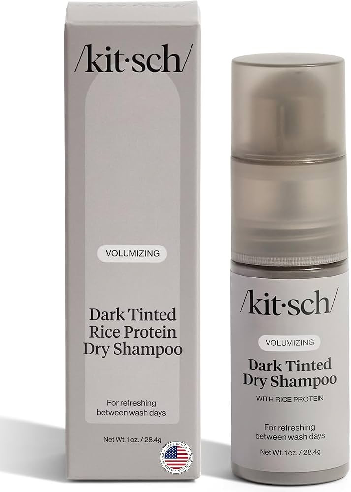 Kitsch Volumizing Rice Protein Dry Shampoo Powder - Dry Shampoo for Women & Men, Dark Hair, No Wh... | Amazon (US)