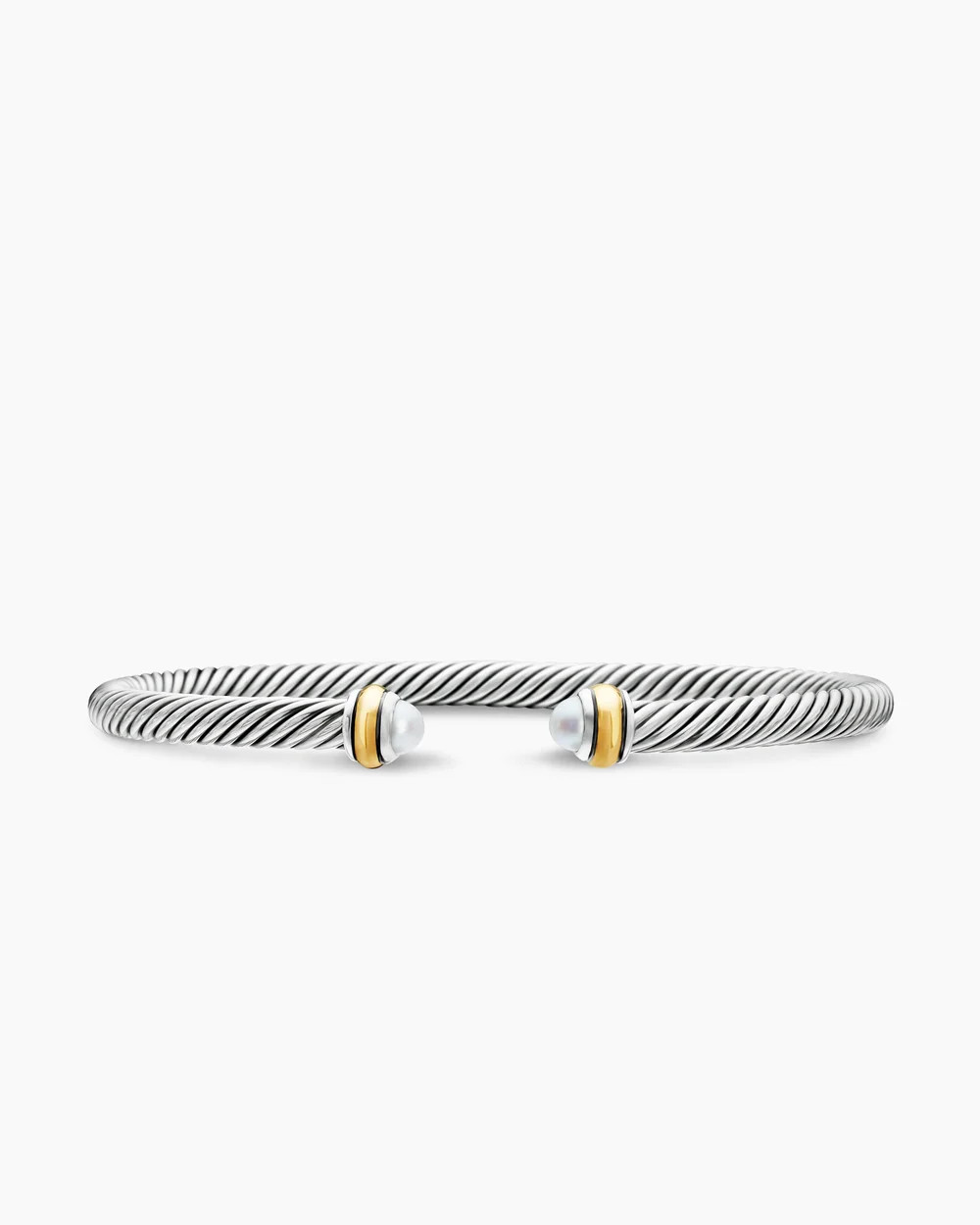 David Yurman | Classic Cable Bracelet in Sterling Silver with 18K Yellow Gold, 4mm | David Yurman