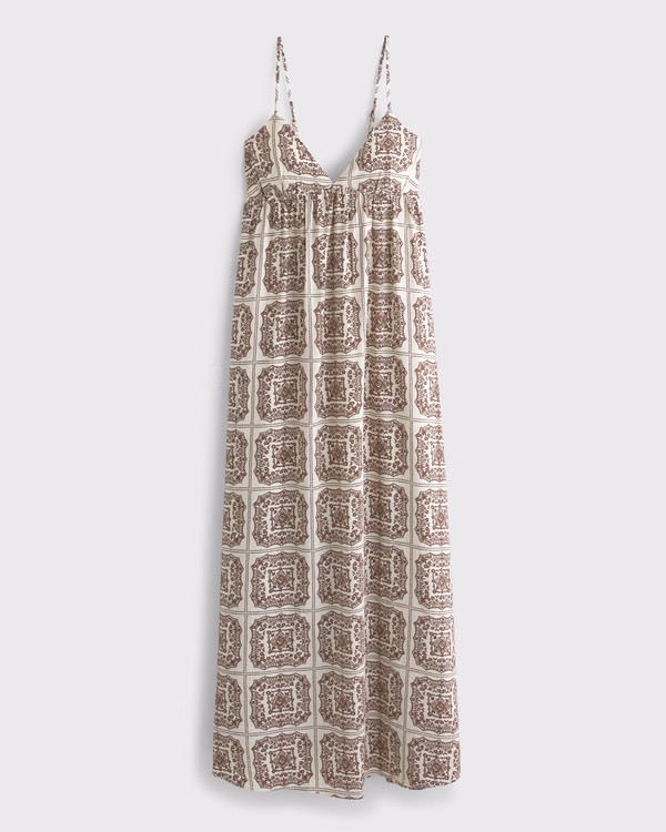 Bra-Free Clasp-Back Flowy Maxi Dress | Abercrombie & Fitch (US)