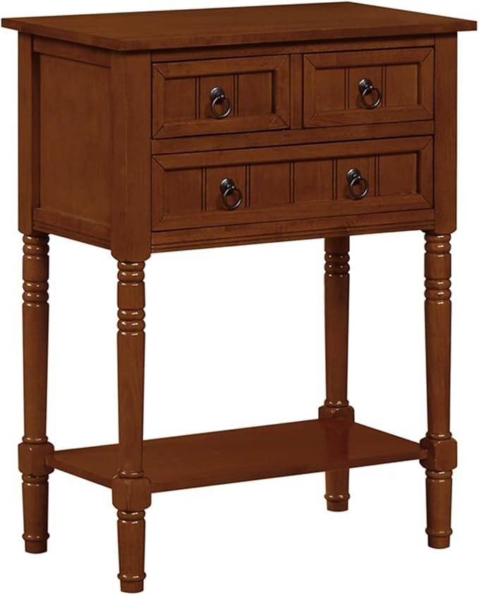 Convenience Concepts Kendra Entryway Hall Table 23.75" - 3 Storage Drawers, Traditional Console w... | Amazon (US)
