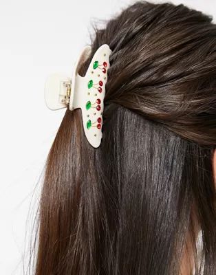 ASOS DESIGN hair claw with embellished cherry design | ASOS (Global)