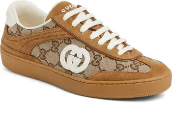 G75 GG Canvas & Suede Low Top Sneaker (Women) | Nordstrom
