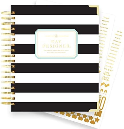 Day Designer 2023 Daily Monthly Planner, January - December Agenda, 9" x 9.75" Overall, Black Str... | Amazon (US)