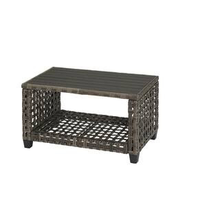 Hampton Bay Briar Ridge Rectangular Wicker Outdoor Patio Coffee Table 65-3205 - The Home Depot | The Home Depot