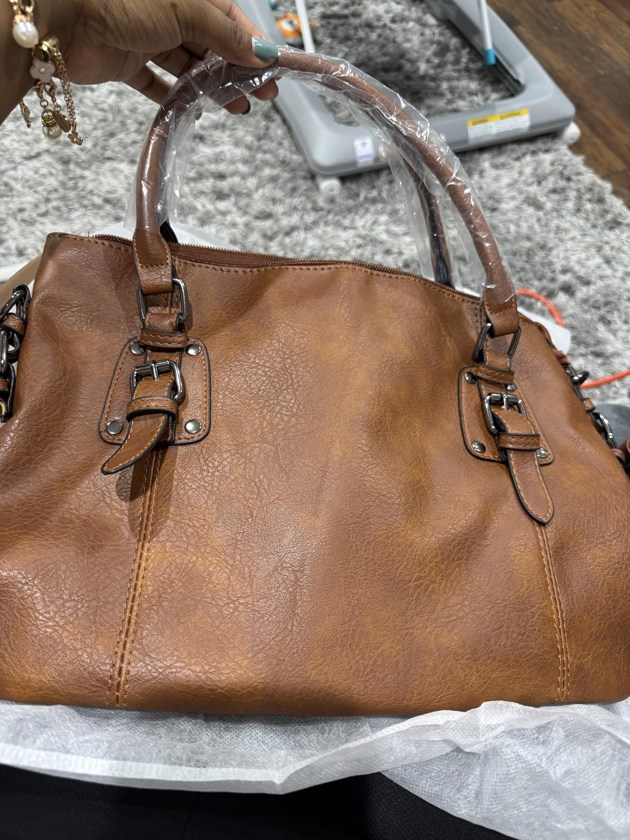 Hobo Tote Bag for Women Large Vegan Leather Purse with Adjustable Shoulder Strap | Amazon (US)