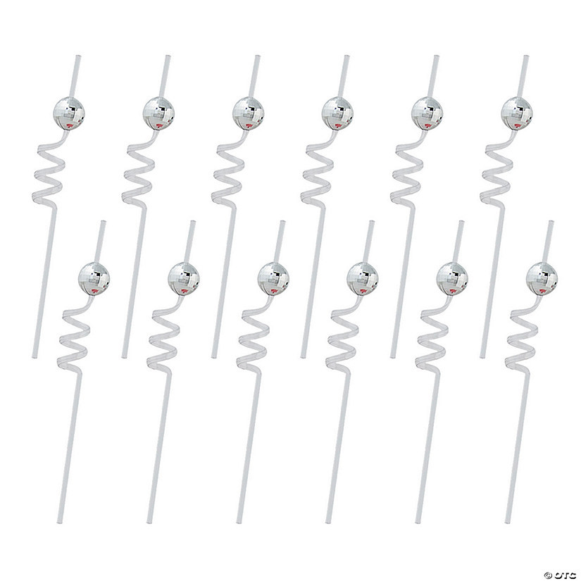 Disco Ball Silly Straws - 12 Pc. | Oriental Trading Company