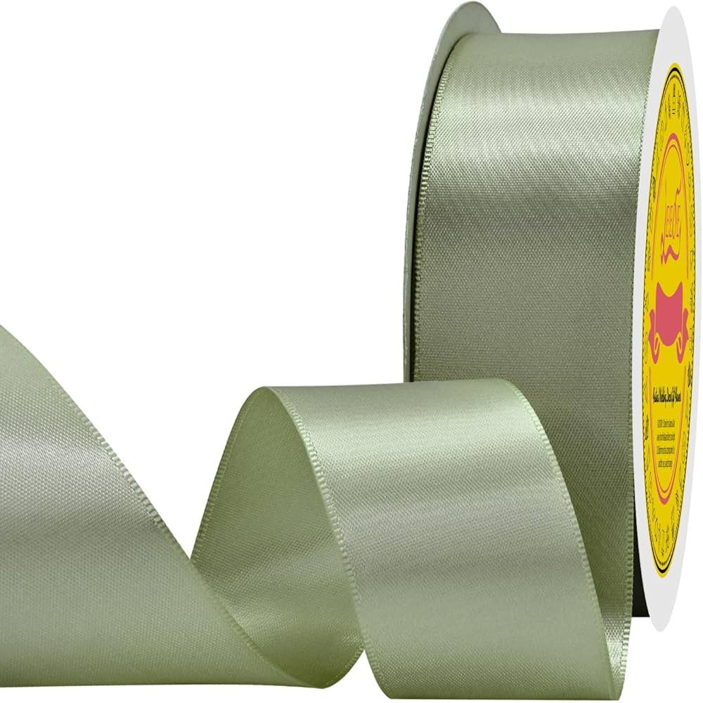 Double Face Spring Moss Satin Ribbon 1-1/2 inch X 50 Yards Polyester Spring Moss Ribbon for Gift ... | Amazon (US)
