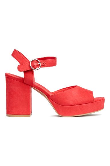 H & M - Platform Sandals - Red | H&M (US + CA)