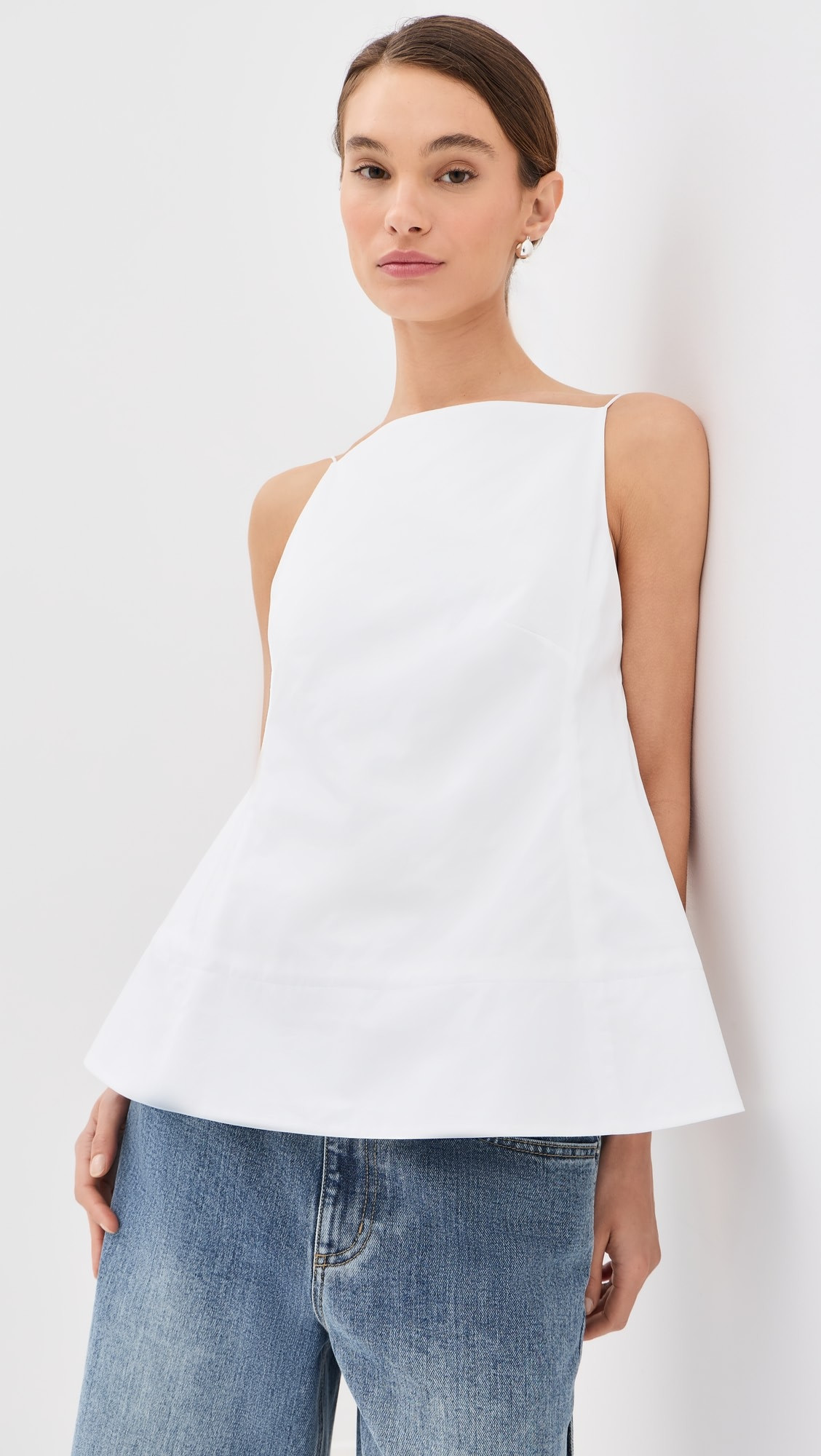 Tibi Poplin Strappy Open Back Top | Shopbop | Shopbop
