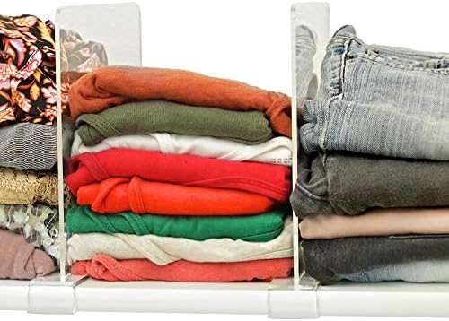 Clear Acrylic Shelf Dividers for Closets (4) | Amazon (US)