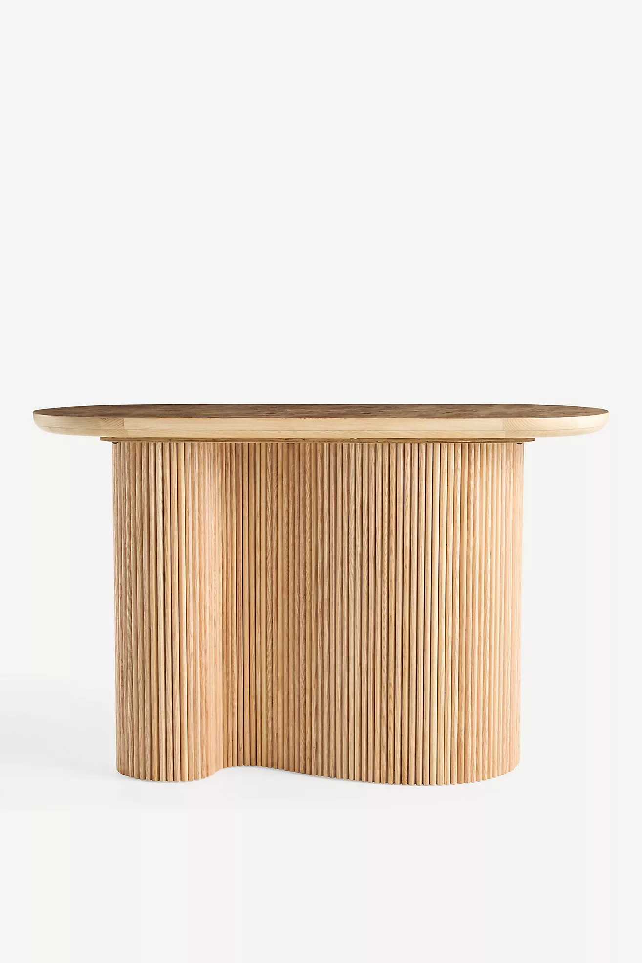 Scout Burl Wood Fluted Console Table | Anthropologie (US)