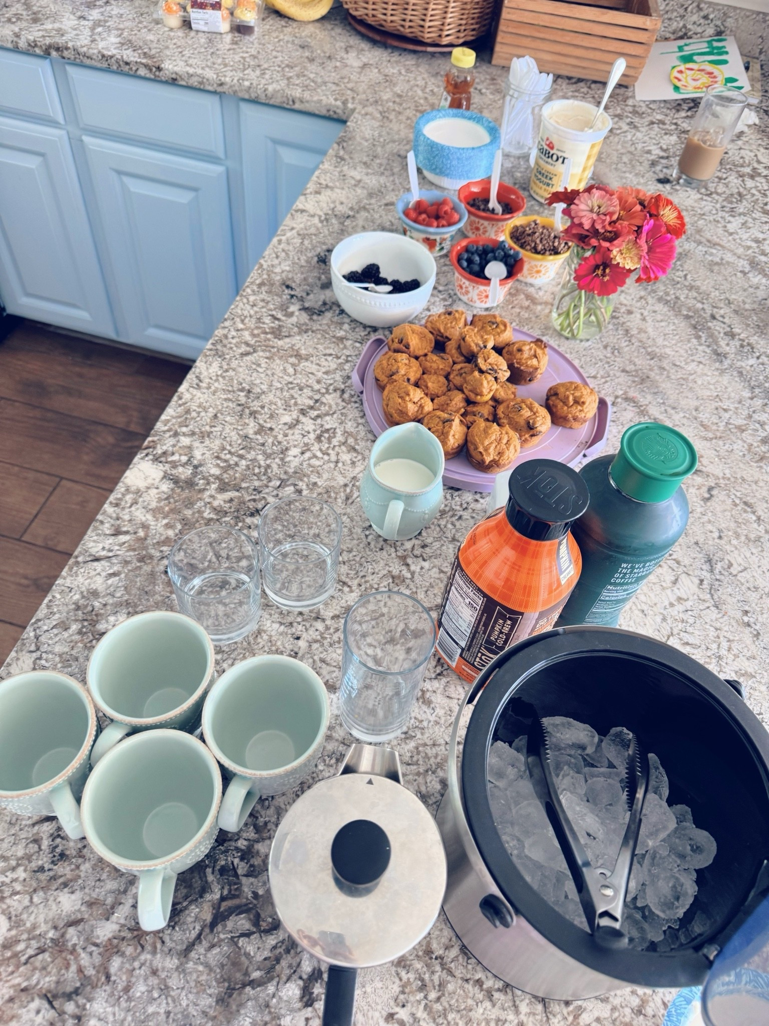 Loved having so many sweet mamas and their little ones over for a playdate on the farm today!!! 🫶🏽👶🏼🌼 Didn’t take any pics but snapped this of the little spread - lots of fun 🤩 and good conversation!! 🥰 Grateful for community here!!! 🧋