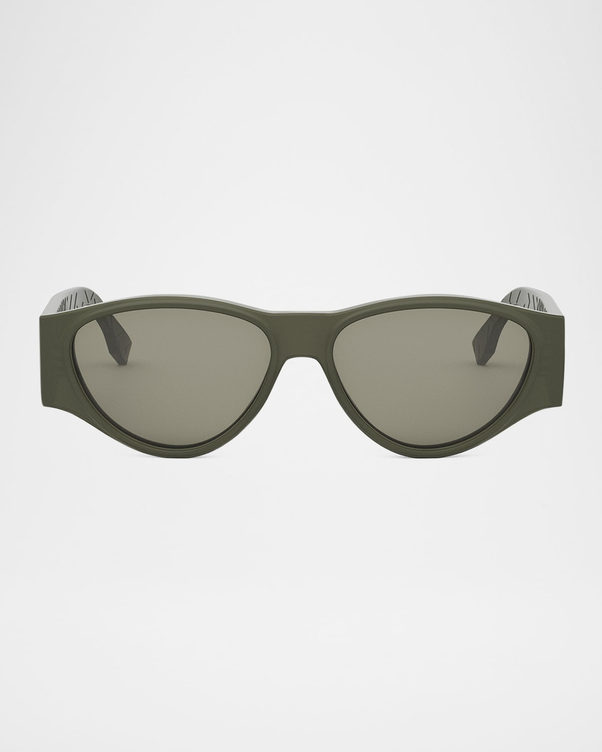 Men's FF Squared Acetate Oval Sunglasses | Neiman Marcus