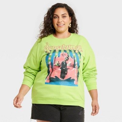 Women's Goosebumps Graphic Sweatshirt - Lime Green | Target