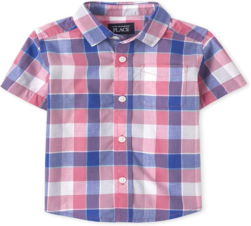 Boys' Short Sleeve Checkered Button Down Shirts | Amazon (US)