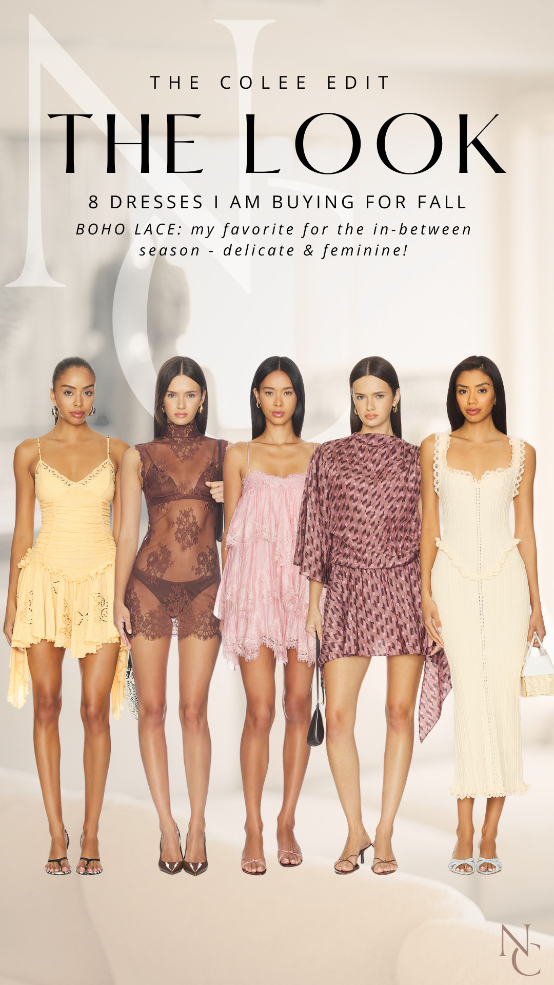 Soft, romantic and just a tiny bit undone. 🤎 Lace, sheer details, warm neutrals and feminine silhouettes are exactly what I want for that tricky summer-to-fall in-between.

These are too pretty to wait for fall. Shop my picks here. ✨
 

 #LTKdayinmylife #LTKgrwm #LTKootd
