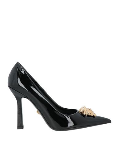 Versace Woman Pumps Black Size 9.5 Leather | YOOX (US)