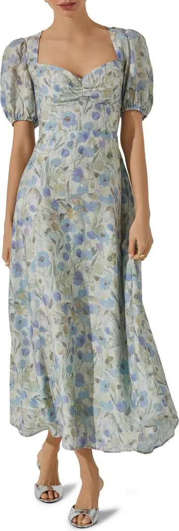 Print Puff Sleeve Maxi Dress | Nordstrom Rack