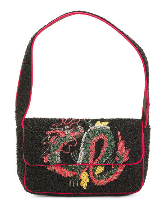 Beaded Snake Shoulder Bag | TJ Maxx