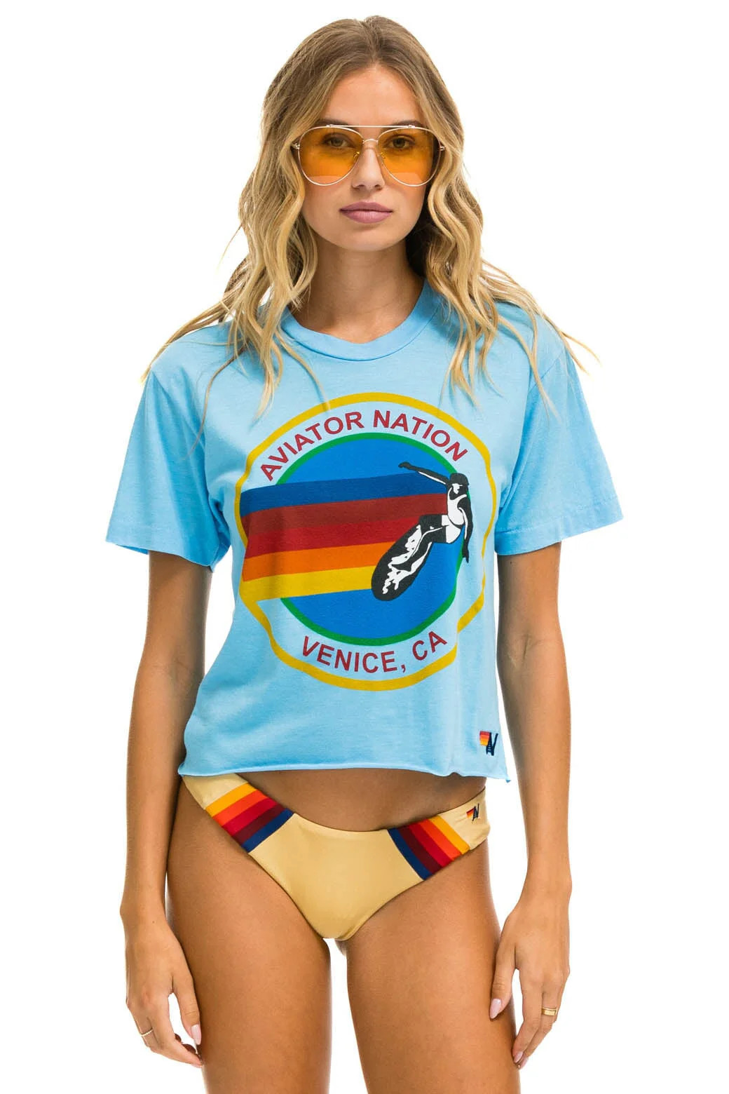 SIGNATURE BOYFRIEND TEE - SKY | Aviator Nation