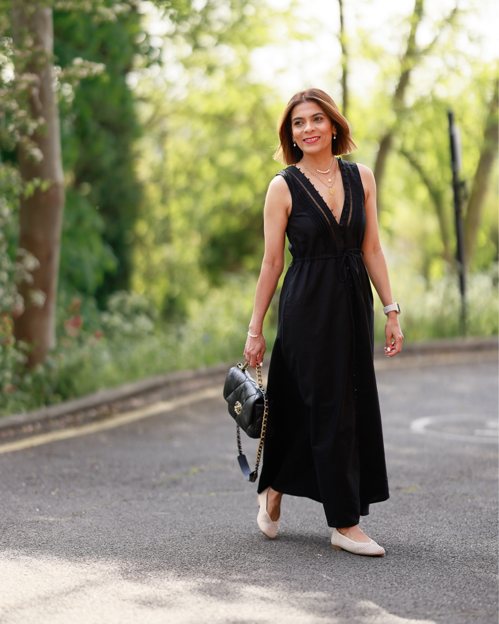 Square-Toe V-Cut Mesh Flats Ballet Flats Black Linen Maxi Midi Dress Chanel 19 Black Leather Bag Spring Dress Summer Dress Petite Dress #LTKsummer

#LTKstyletip #LTKeurope #LTKsummer