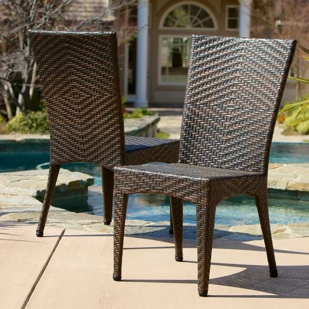 Better Homes & Gardens Outdoor Wicker Chairs, Brown, Set of 2 - Walmart.com | Walmart (US)