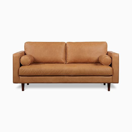 Dennes Leather Sofa (72"–88") | West Elm (US)